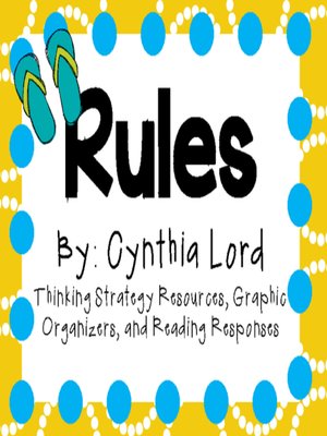 cover image of Rules by Cynthia Lord